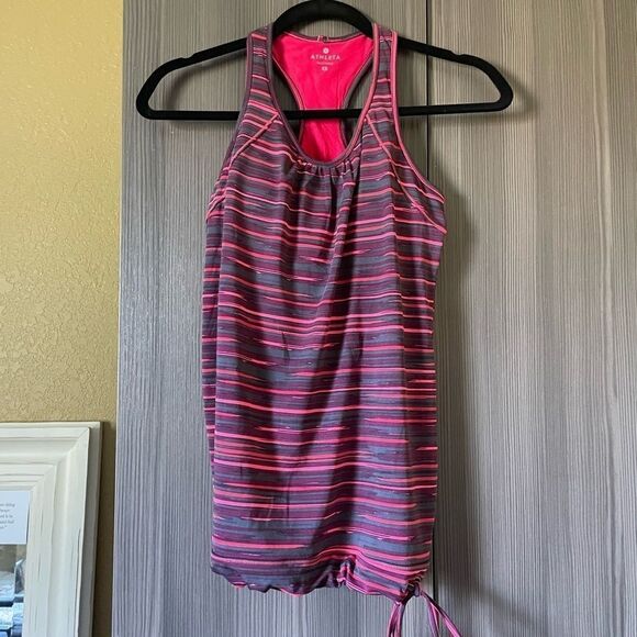 ATHLETA Painted Pattern Tinker Workout Adjustable Tie Tank Top - Picture 5 of 11